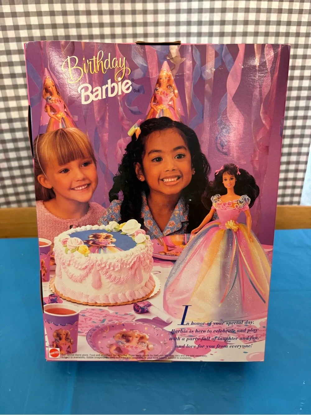 Mattel Birthday Barbie Doll 1994 12in Curly Black Hair Brown Eyes Unopened 18292
